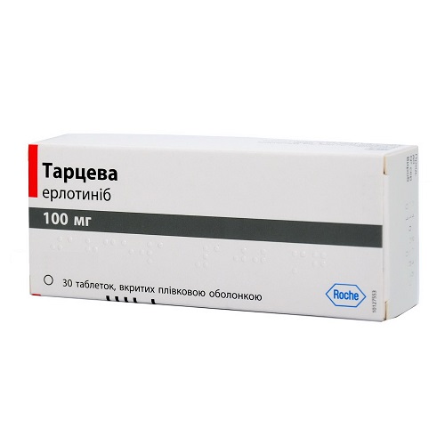 Фото 2 - Тарцева (Tarceva) 150/100/25 мг Эрлотиниб (Erlotinib).